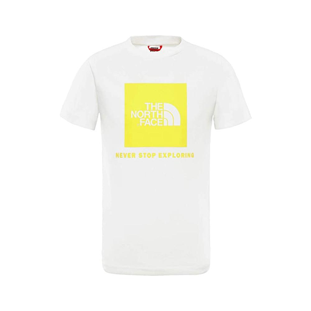 the north face t-shirt the north face. bianca/giallo