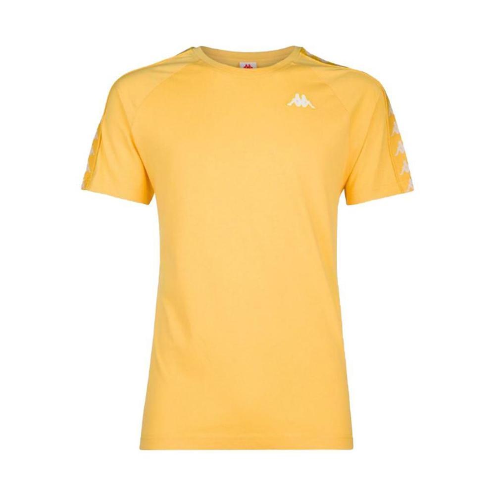 kappa t-shirt kappa. giallo/bianco