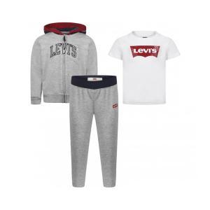 Completo levi's. grigio/bianco, 3pz