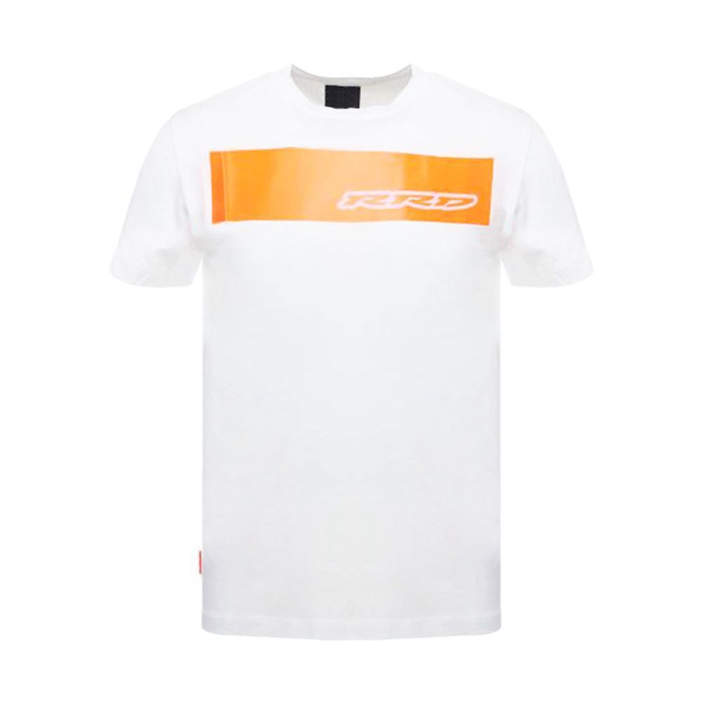 rrd rrd t-shirt. bianco/arancio fluo - foto 1