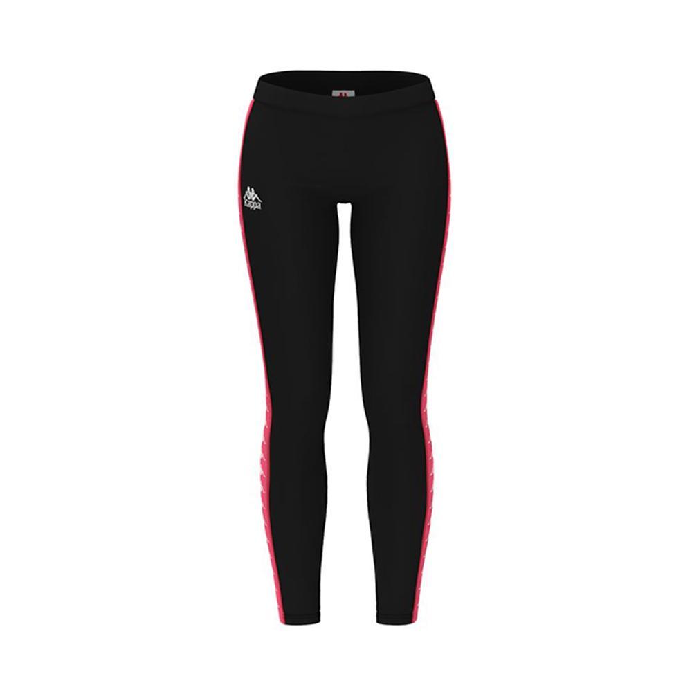 kappa leggings kappa. nero/fucsia