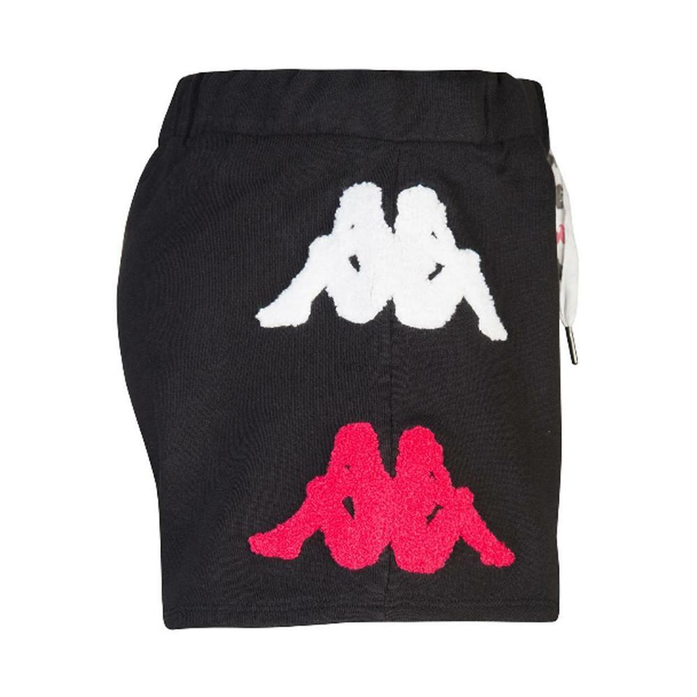 kappa shorts kappa. nero/bianco/rosso