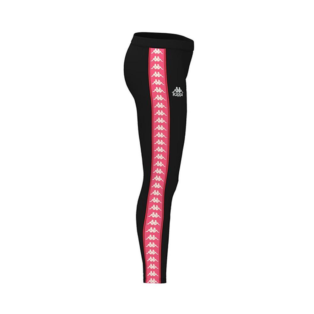 kappa leggings kappa. nero/fucsia