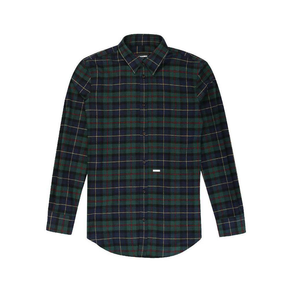 dsquared camicia dsquared. verde/blu