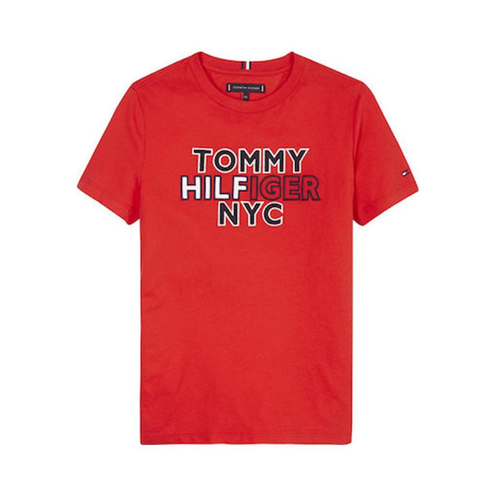 tommy hilfiger t-shirt tommy hilfiger. rosso - foto 1