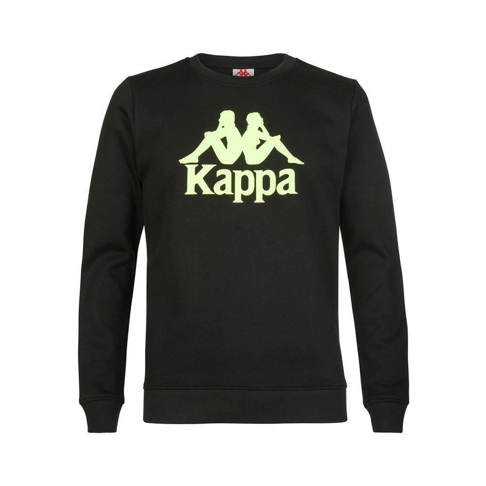 kappa felpa kappa. nero/giallo fluo