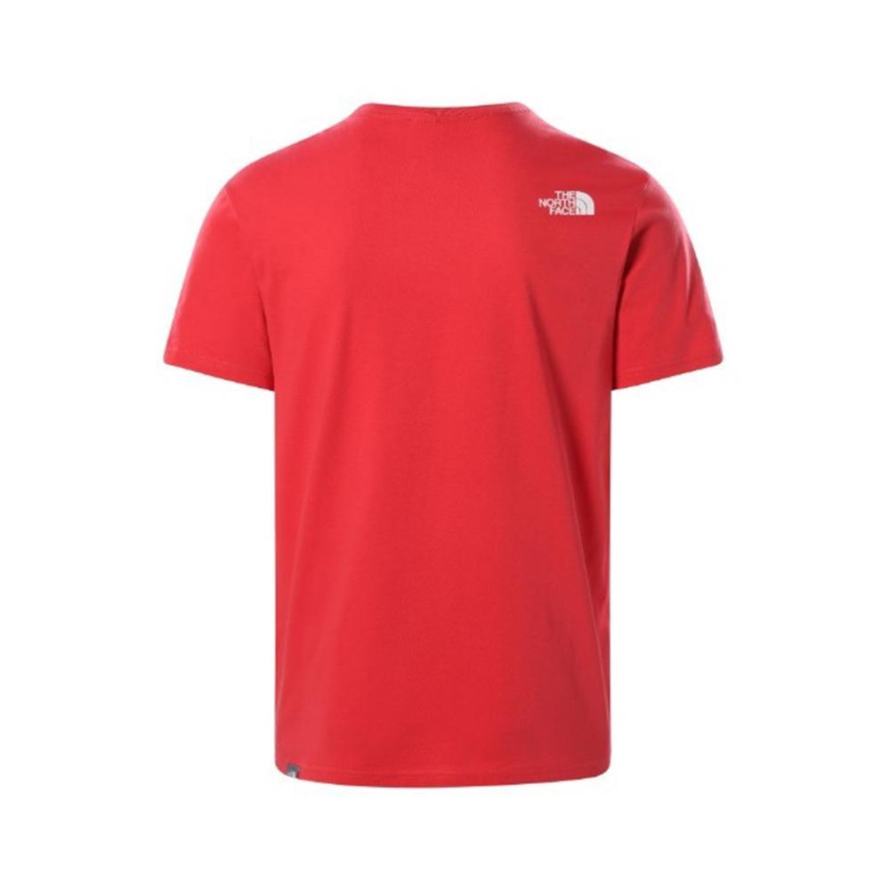 the north face t-shirt the north face. rosso/bianco