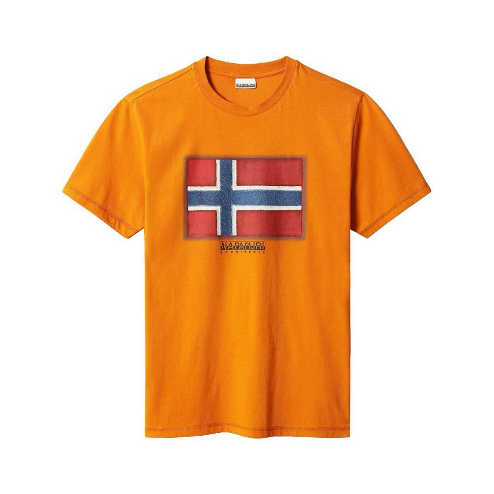 napapijri t-shirt napapijri. arancio