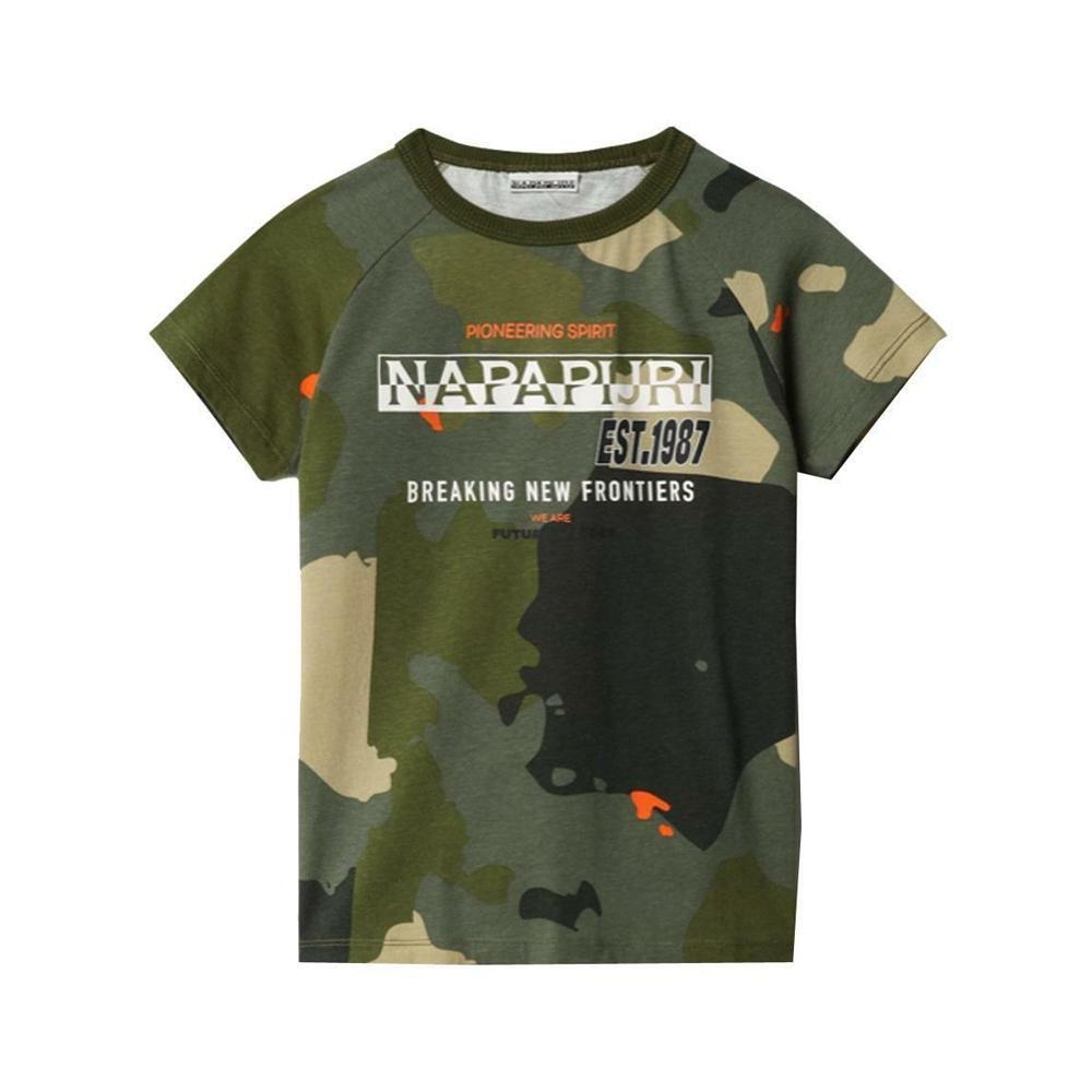 napapijri t-shirt napapijri. verde camouflage