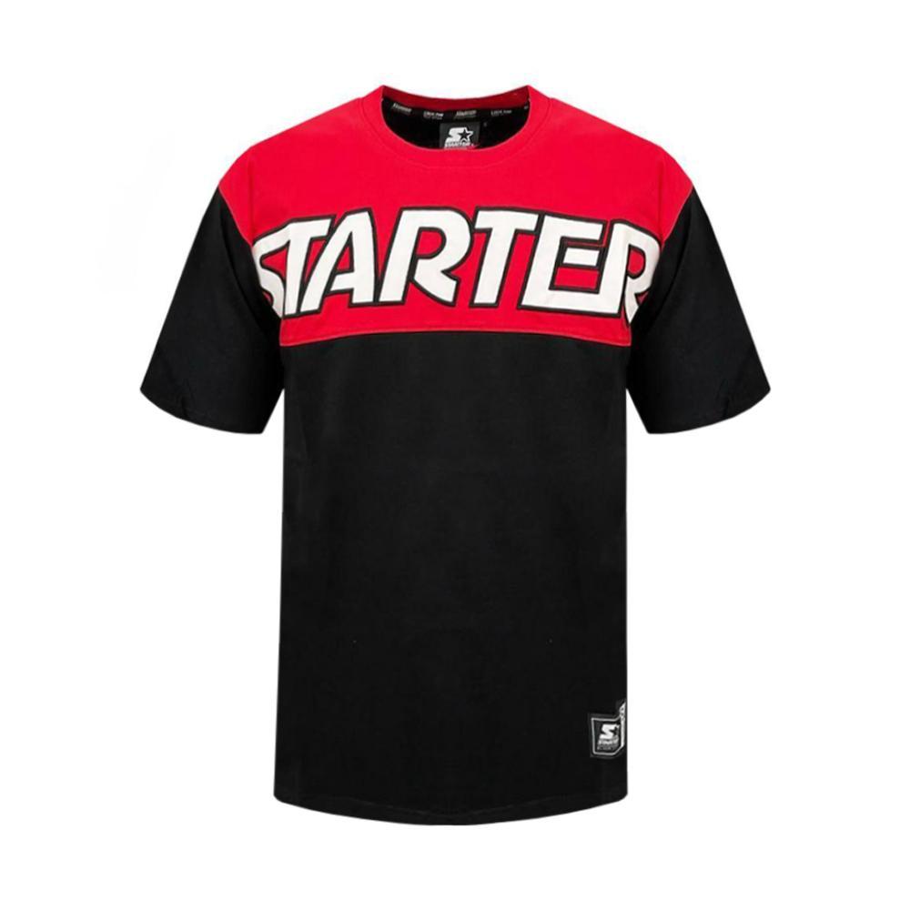 starter t-shirt starter. rosso/nero