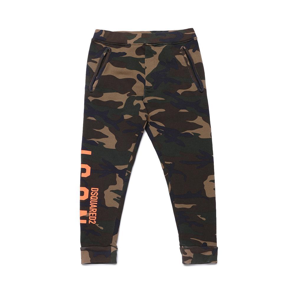 dsquared pantafelpa dsquared. camouflage/arancio