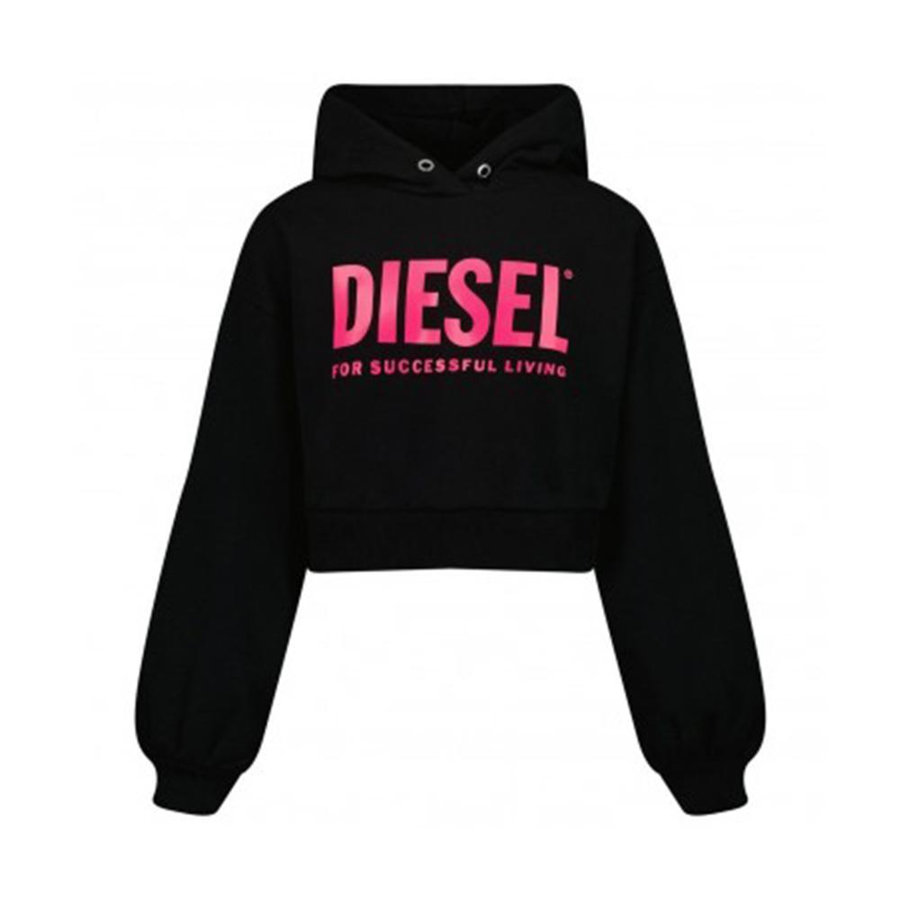 diesel felpa diesel. nero/fucsia - foto 1