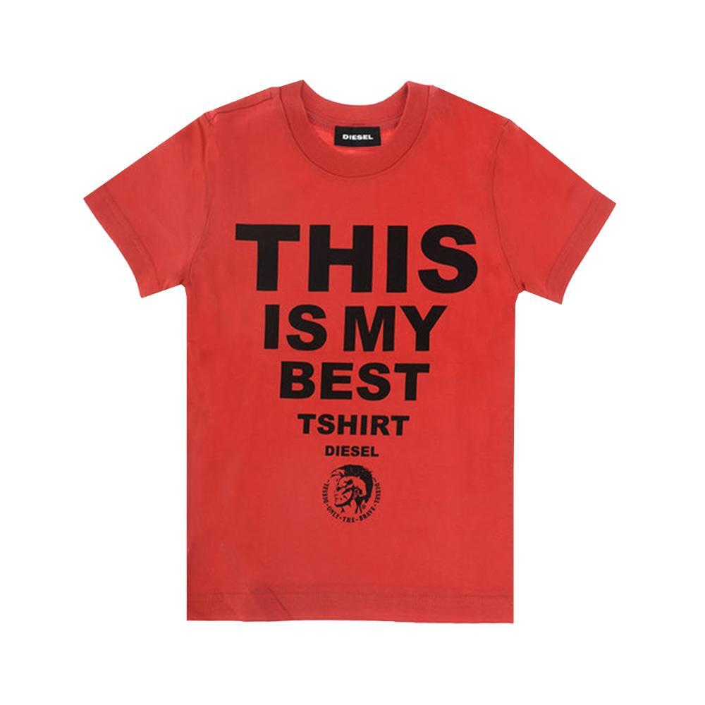 diesel t-shirt diesel. rosso