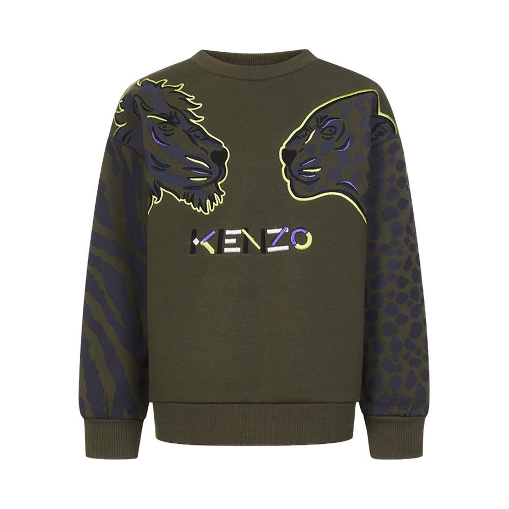 kenzo felpa kenzo. verde militare