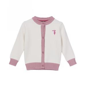 Cardigan . panna/rosa