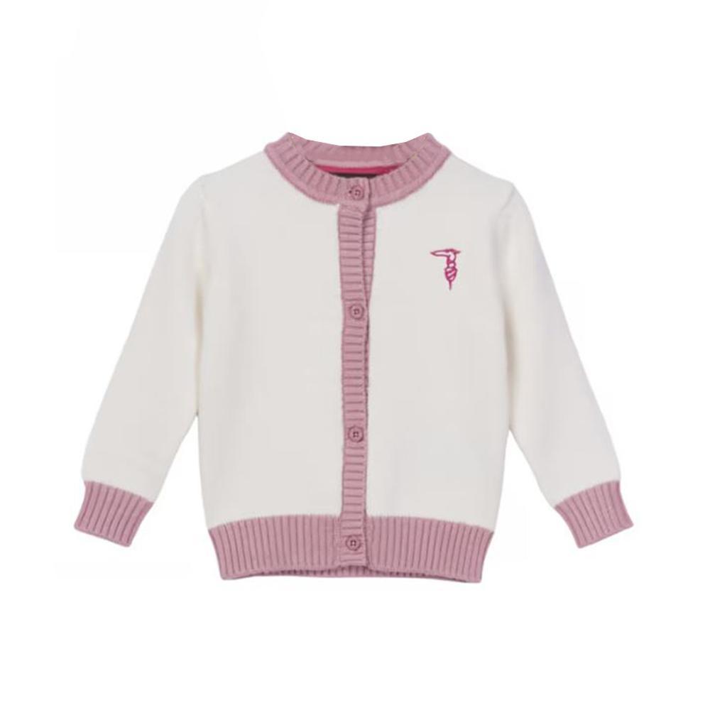 trussardi cardigan trussardi. panna/rosa