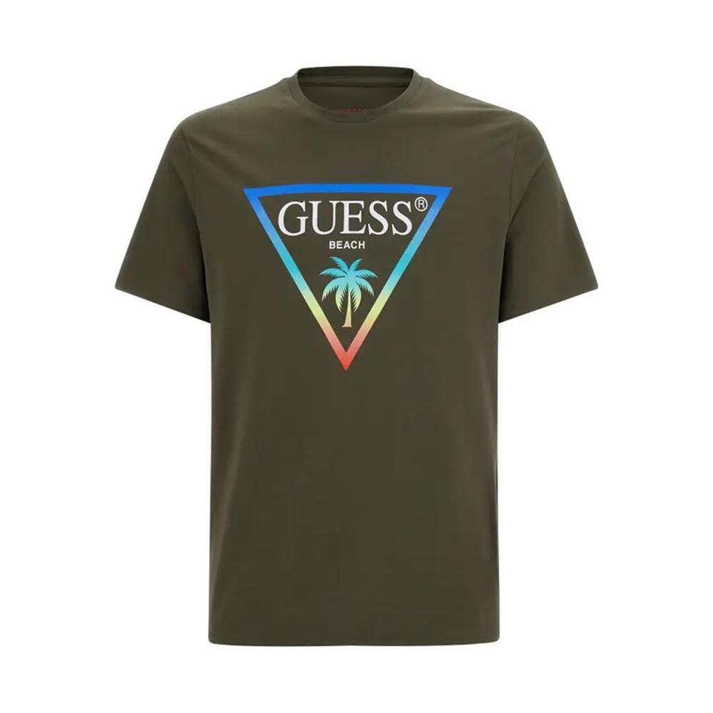 guess t-shirt guess. verde militare - foto 1