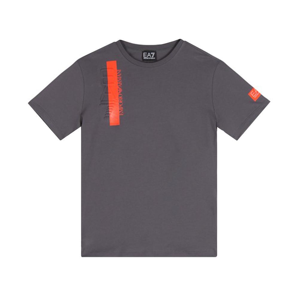 ea7 t-shirt ea7. piombo/rosso