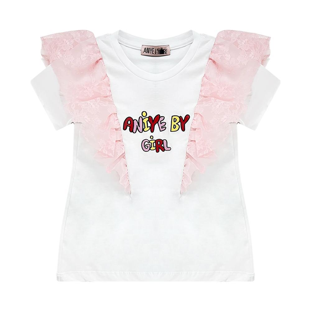 aniye by girl t-shirt aniye by girl. bianco/rosa - foto 1