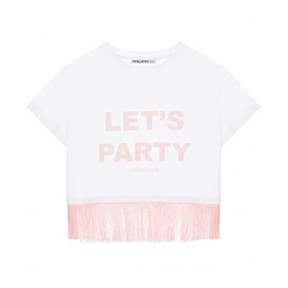 patrizia pepe t-shirt patrizia pepe. bianco/rosa