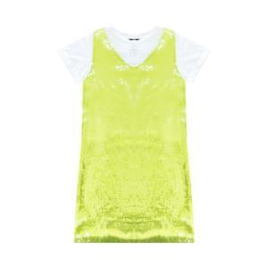 Abito e t-shirt . lime/bianco