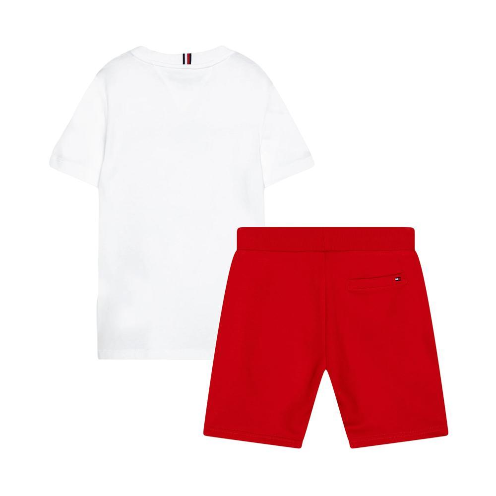 tommy hilfiger completo tommy hilfiger. bianco/rosso, 2pz - foto 2