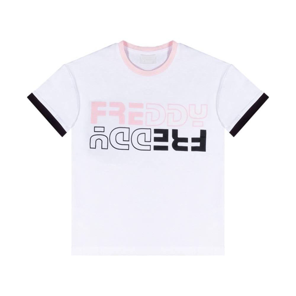 freddy t-shirt freddy. bianco/rosa - foto 1