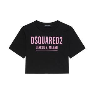 T-shirt dsqaured. nero/rosa