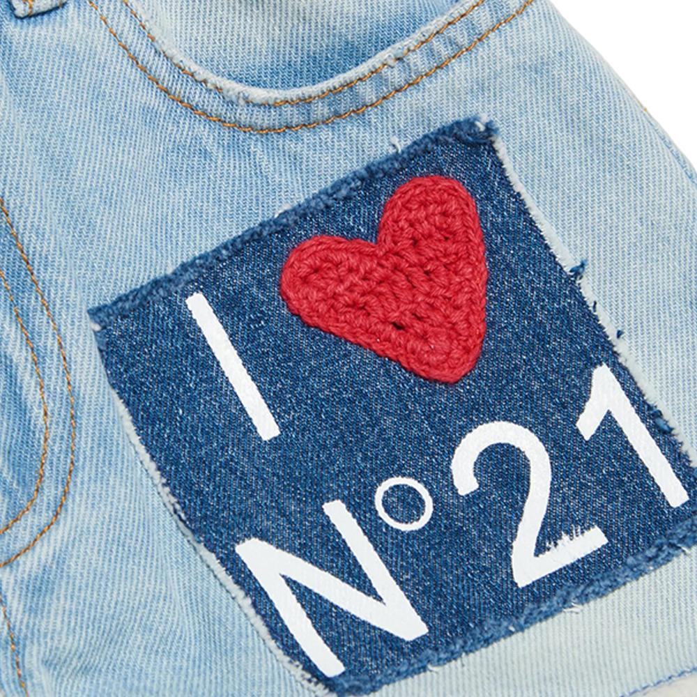 n21 shorts n21. denim chiaro