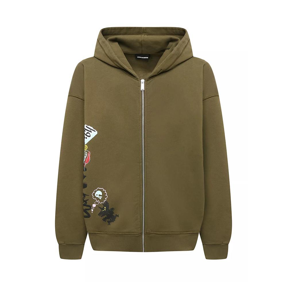 dsquared felpa dsquared. verde militare