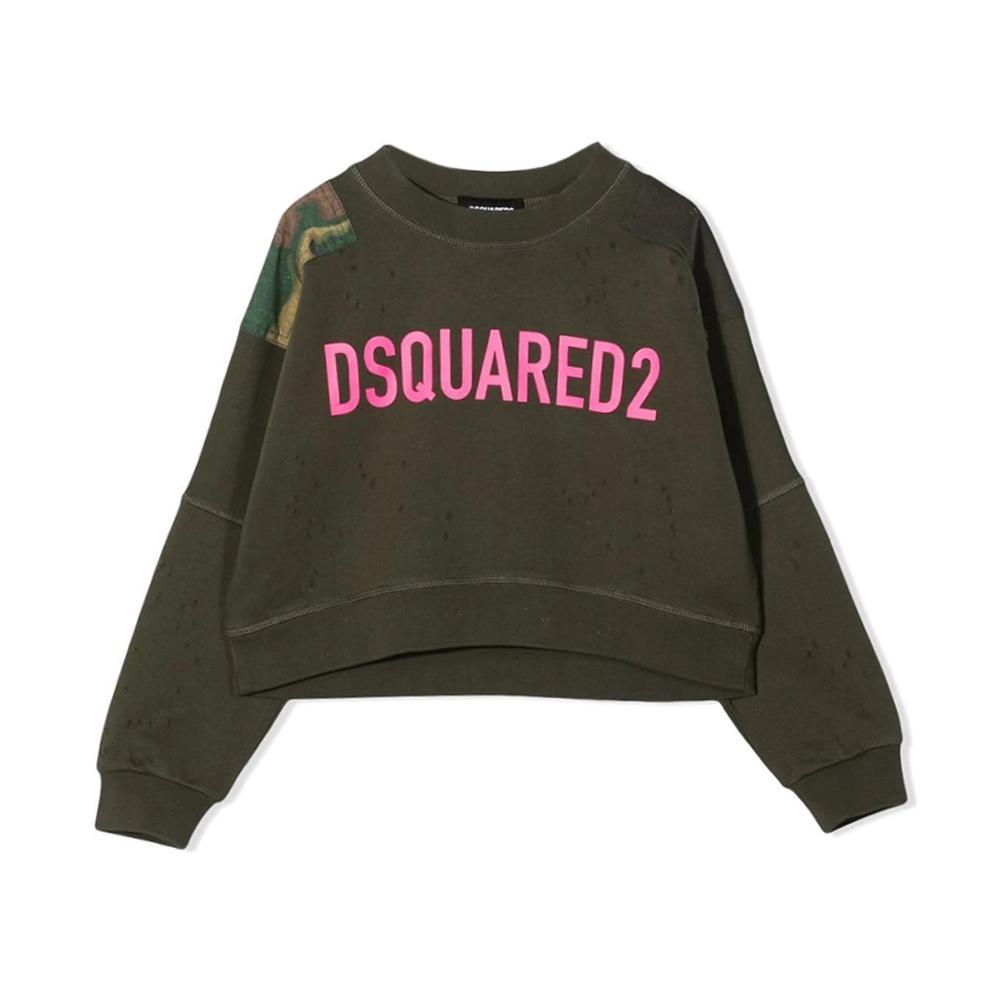 dsquared felpa dsquared. verde militare