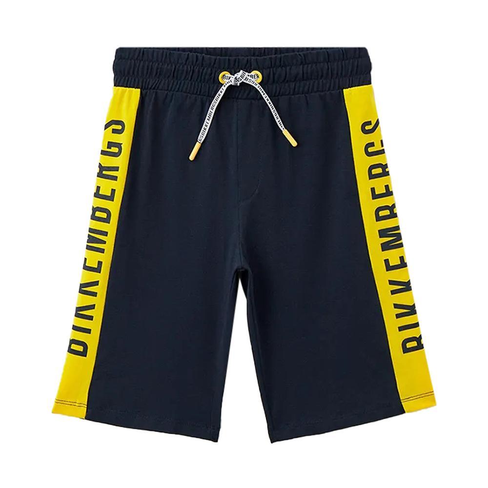 bikkembergs pantaloncino bikkembergs. blu/giallo - foto 1