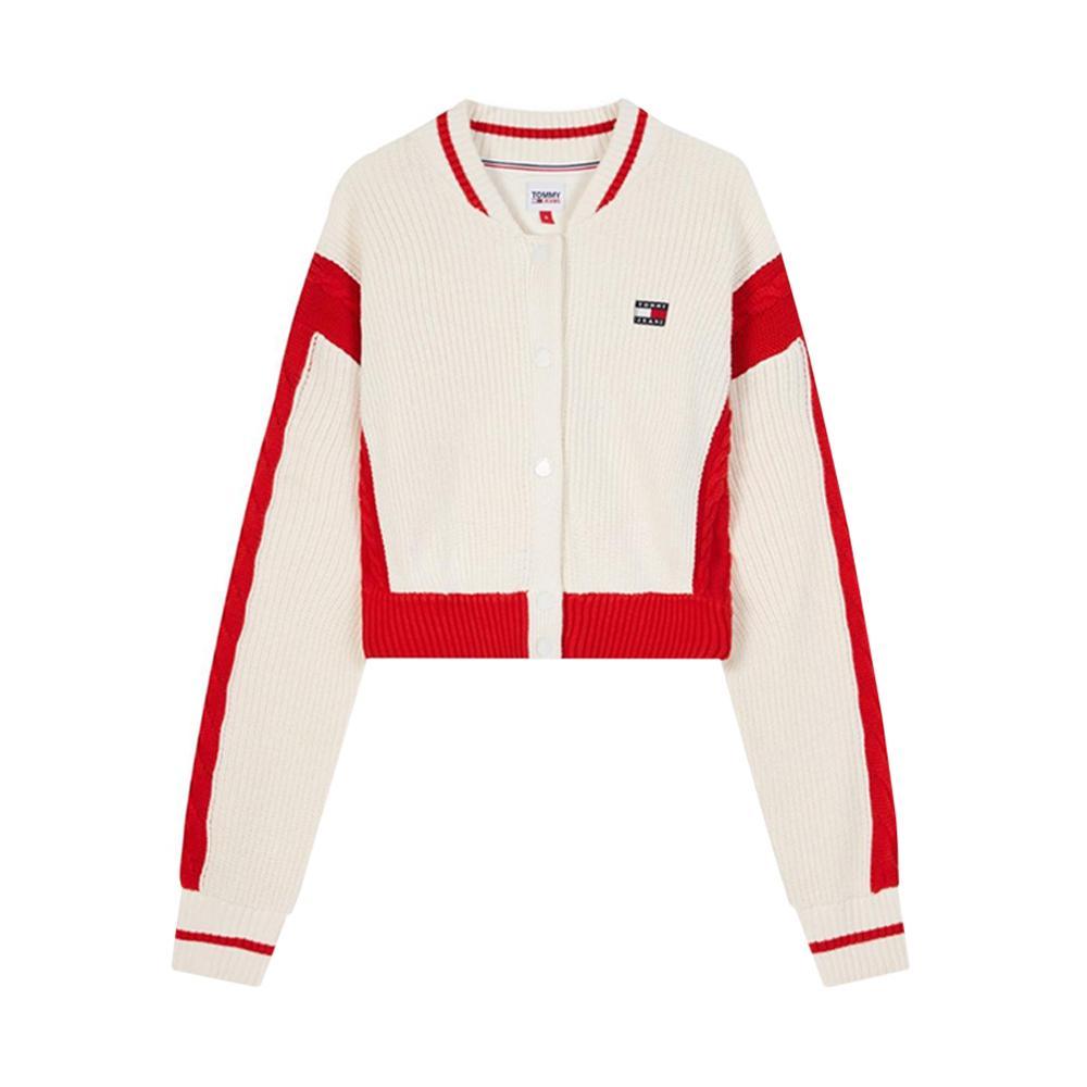 tommy hilfiger cardigan tommy hilfiger. panna/rosso