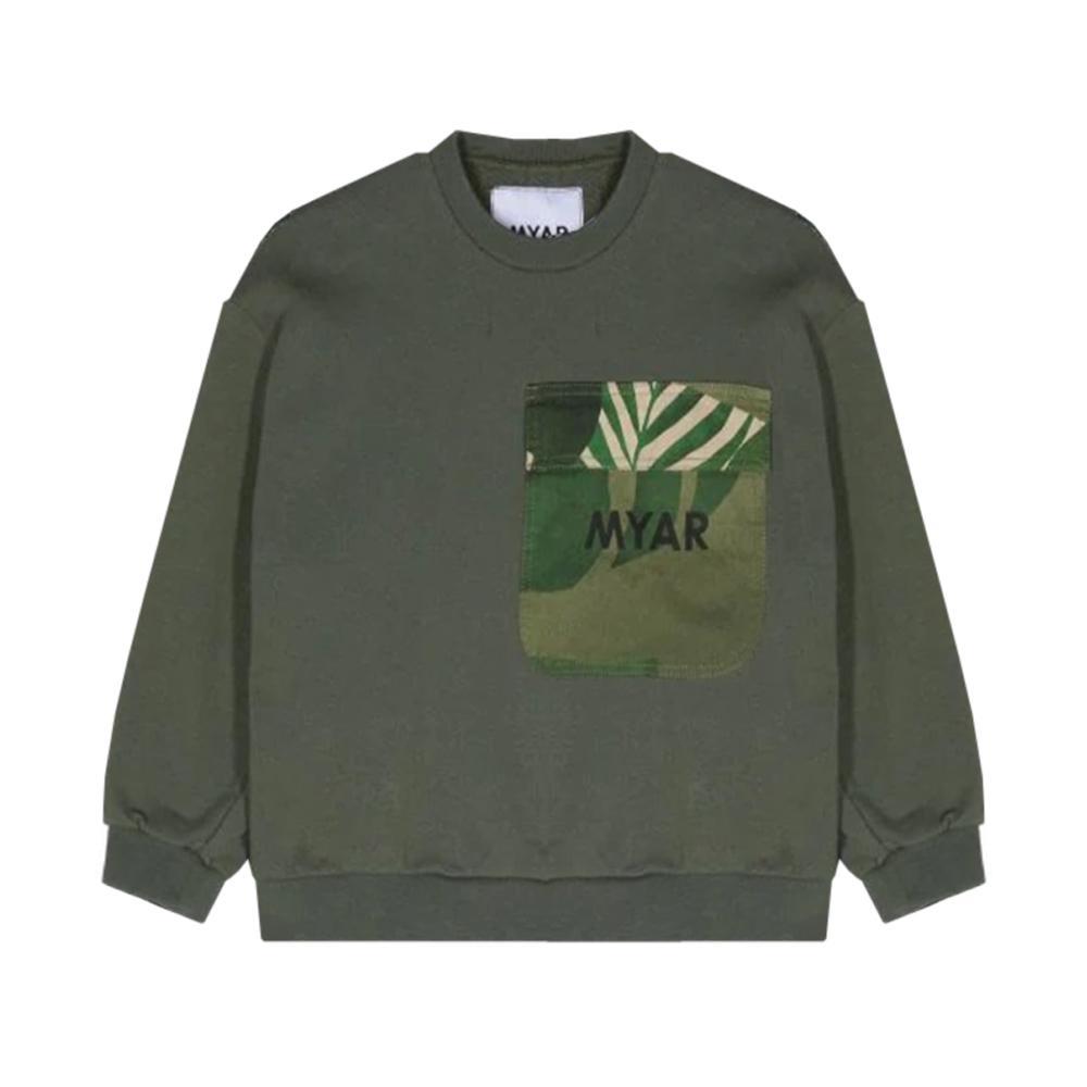 myair felpa myar. verde militare