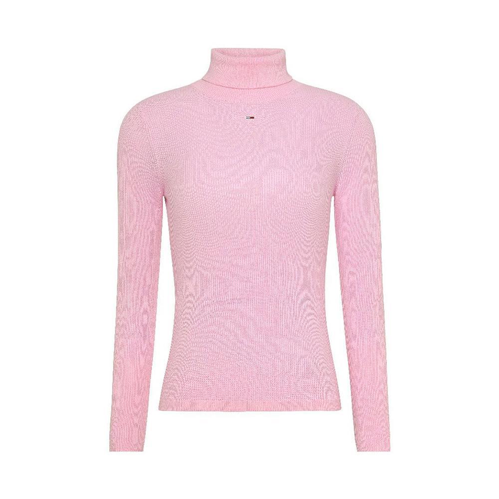 tommy hilfiger maglia collo alto tommy hilfiger. rosa