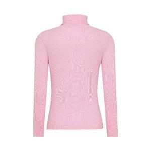 Maglia collo alto . rosa