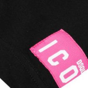 T-shirt . nero/fucsia