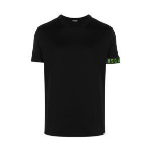 T-shirt . nero/verde