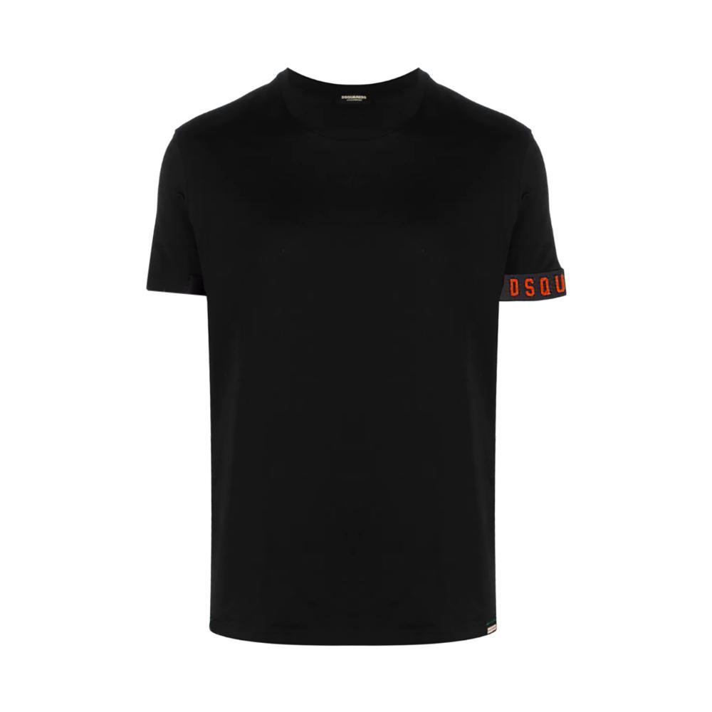 dsquared t-shirt dsquared. nero/arancio - foto 1