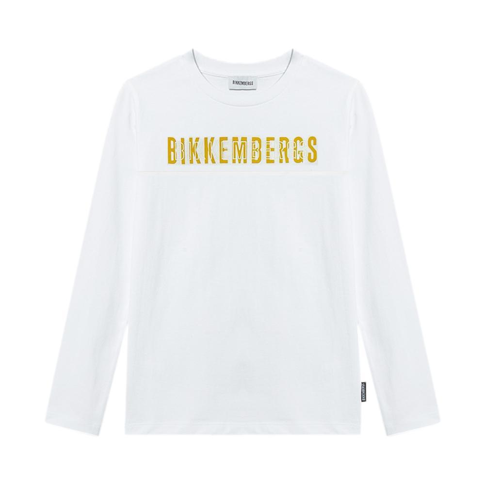 bikkembergs t-shirt bikkembergs. bianco/oro - foto 1