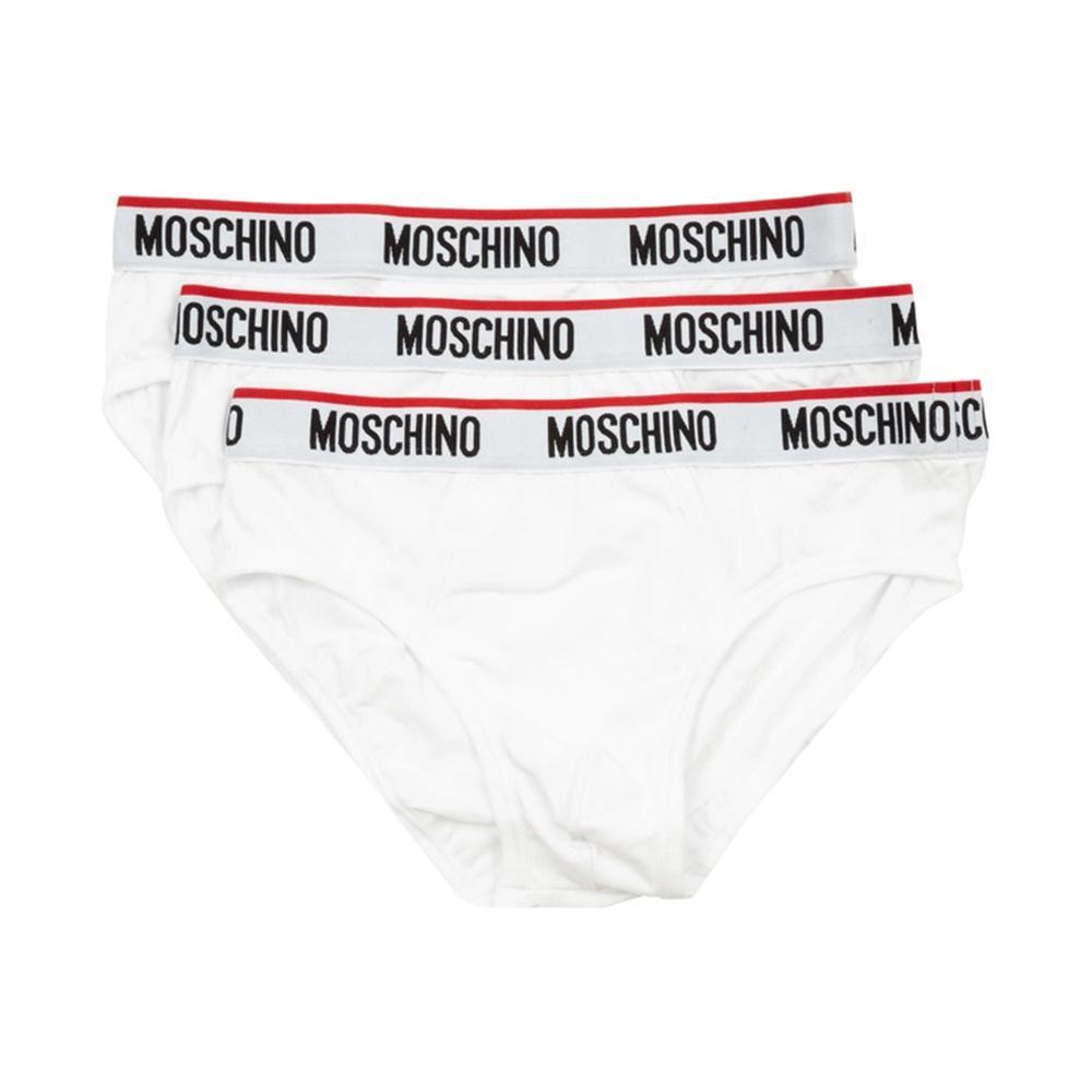 moschino slip intimo moschino. bianco, 3pz - foto 1