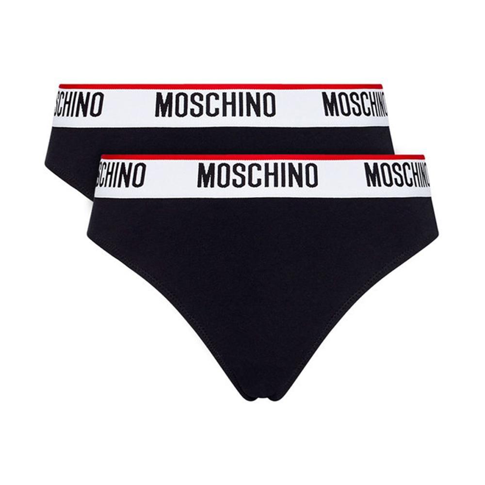 moschino slip brasiliana moschino. nero, 2pz