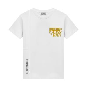 T-shirt . bianco/oro