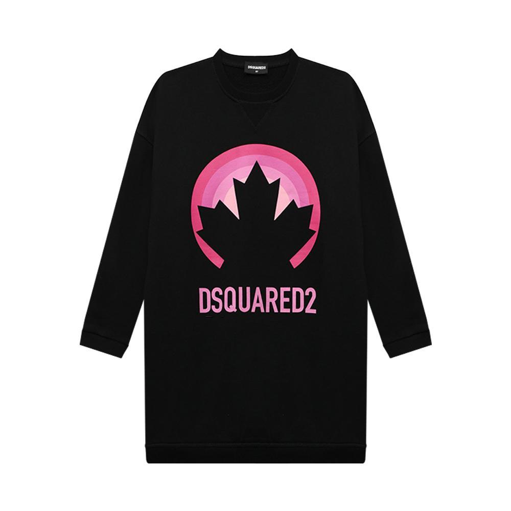 dsquared abito dsquared. nero/fucsia