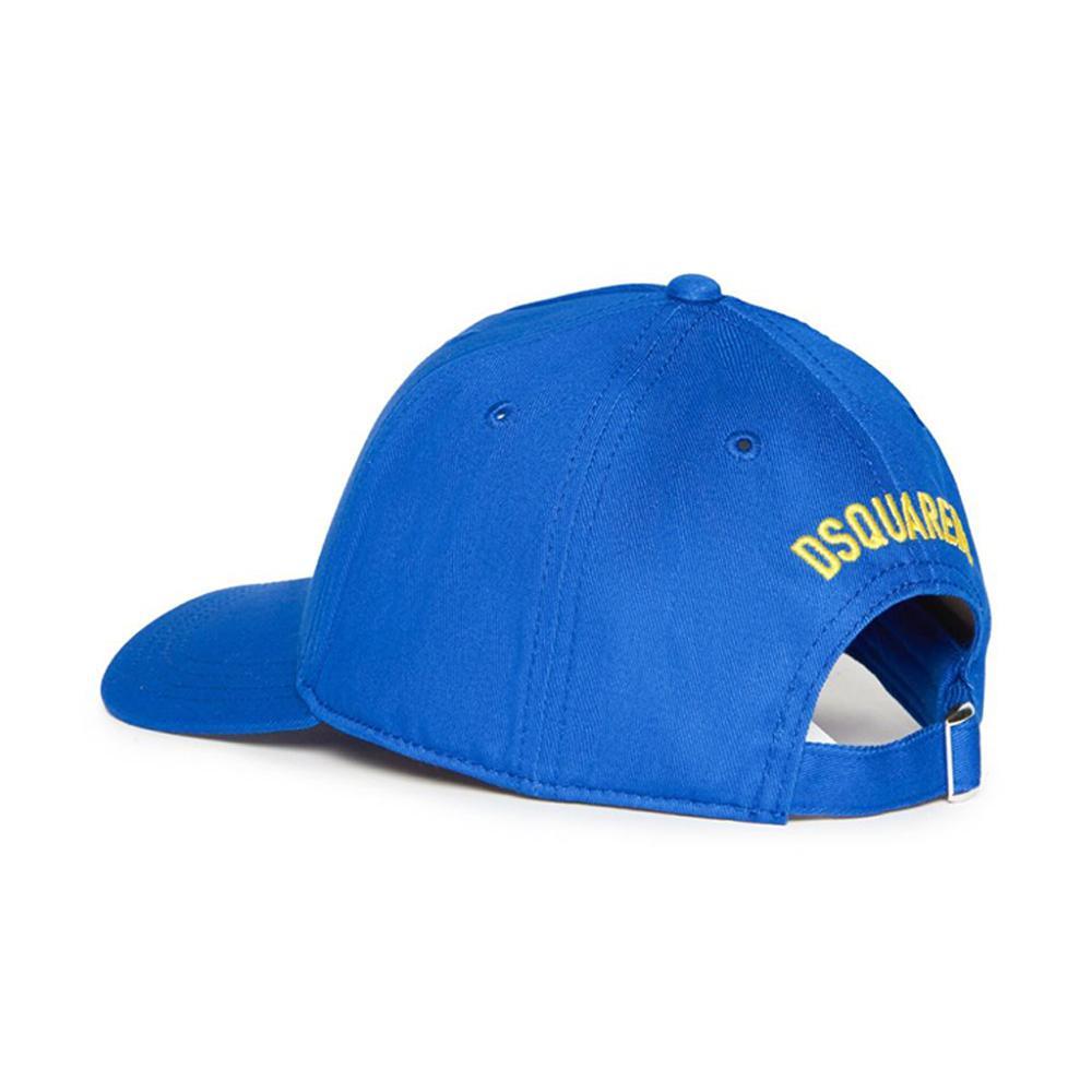 dsquared cappello dsquared. royal/giallo