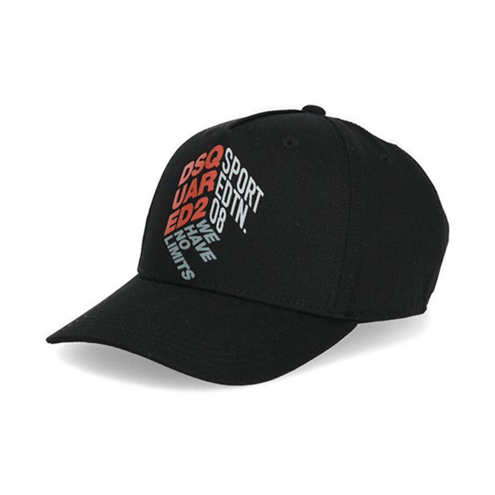 dsquared cappello dsquared. nero/rosso