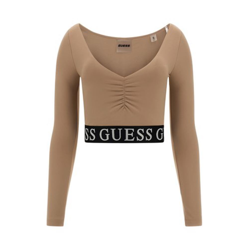 guess t-shirt guess. beige