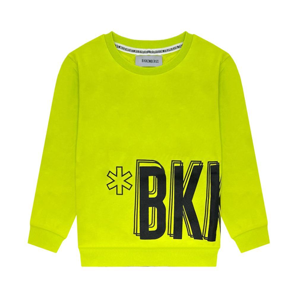 bikkembergs felpa bikkemberg. giallo fluo