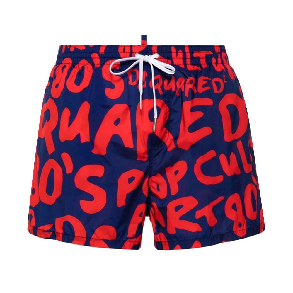 dsquared boxer mare dsquared. viola/arancio - foto 1