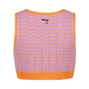 Maglia smanicata . arancio/glicine